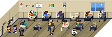 A sample TIMECARD office
